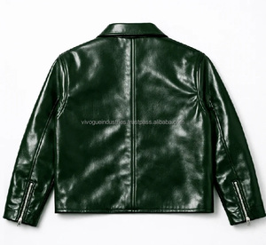 Chaqueta Bomber de Lona Transpirable con Estampado en Relieve de Cuero Genuino Color Bronceado de Alta Calidad para Hombre, Chaqueta de Invierno de Lujo con Cierre y Cuello Camisero - Product Image 4