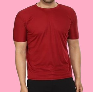 140g ขายส่งเสื้อระเหิดผ้าฝ้ายโพลีเอสเตอร์ 100% รู้สึกว่างเปล่ารอบคอเสื้อยืดเสื้อยืดระเหิดธรรมดาพิมพ์แบบกําหนดเอง - Product Image 3