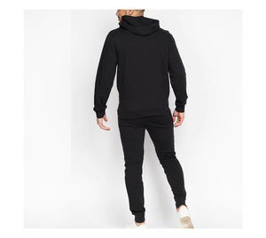 Chándal de dos piezas de algodón de gran tamaño, acampanados y pantalones de chándal Sudadera con capucha, conjunto de chándal de lana para hombre - Product Image 2