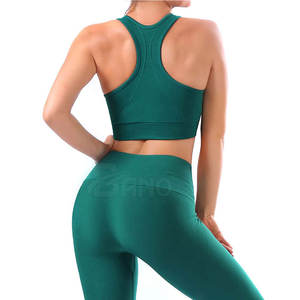Conjunto de Yoga de talla grande al por mayor, 2 piezas, ropa de gimnasio para yoga, fitness y mujer, estampado personalizado de alta calidad, ligero y transpirable - Product Image 2