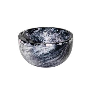 Modern Trending Eco-Friendly Polished Resin Salad <b>Serving</b> <b>Bowl</b> Natural Black and <b>White</b> Shaded Sustainable Stylish Carton Look - Product Image 1