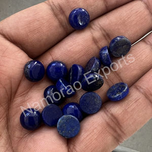 Lapis-lazuli naturel 9x9 mm Cabochon rond Toutes tailles disponibles Dos plat Fabrication de bijoux Pierre Gemmes en vrac - Product Image 5