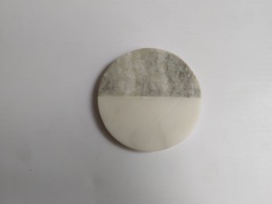 Sous-verres en marbre gris personnalisés en gros, sous-verres en bois et en pierre, tapis et coussinets personnalisables, ronds, 4 pouces de diamètre, design de luxe pour cadeau - Product Image 5