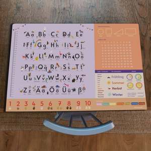 Tapete de Escritorio con Alfabeto Morado para Niños, 60 x 40 cm, Tapetes de Juego - Product Image 2