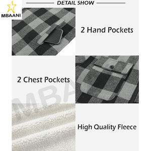 Chaqueta con forro de lana sherpa acogedor y capucha adjunta para mayor calidez - Product Image 4