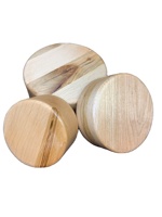 Cylindre en béton - Support/Base de présentation à huit coins pour statues classiques en bois et décorées à la main en différentes tailles
