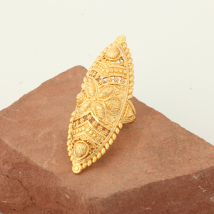 NYH venta al por mayor exagerado Hip Hop Dubai indio árabe oro anillos de dedo grueso Metal Unisex joyería anillo - Product Image 1