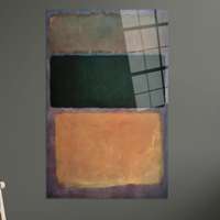 Toile imprimée abstraite style Rothko : Élégance aux tons terreux, ART SUR VERRE TÉMPERÉ