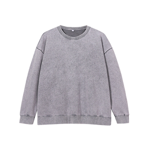 OEM 460 Gsm 100% Cotton Heavyweight Acid Washed <b>Down</b> Shoulder Oversized Cropped Mens Best Quality Custom logo Sweatshirt - Product Image 5