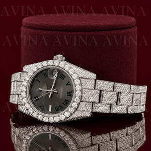 Reloj de Lujo de Cuarzo y Acero Inoxidable para Hombre |   Reloj de 41 mm con esfera de cristal, números romanos, correa de 20 mm y cierre oculto, para uso diario/negocios - Product Image 6