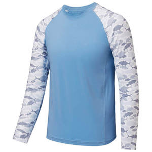 Protection solaire extérieur polyester tissu Sublimation imprimé conception chemises de pêche hommes chemises de pêche à manches longues - Product Image 1