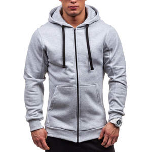 Sweats à capuche zippés Vente entière Sweats à capuche unis pour hommes Sweats à capuche décontractés à manches longues classiques - Product Image 3