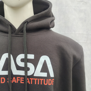 Felpa con Cappuccio <span class=keywords><strong>NASA</strong></span> da Uomo, 100% Cotone, Pesante 450 GSM, Traspirante, con Tasca, Vestibilità Ampia, in Silicone - Product Image 2