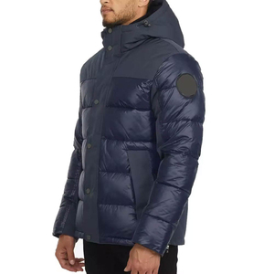 Fashion Men's Winter Hooded Puffer <b>Jacket</b> High Street Style Custom Wholesale Polyester Outdoor Warm Bubble Design - Product Image 6