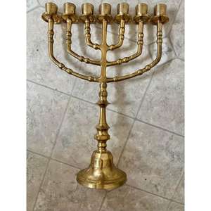 Candelabro Antiguo de 7 Brazos, Decoración de Mesa, Candelabro de Latón para Hanukkah, Navidad, Accesorios de Decoración de Mesa para Fiestas - Product Image 6