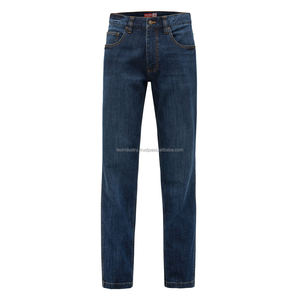 Pantalones vaqueros de mezclilla personalizados de fábrica Estilo informal de pierna recta transpirable con decoración de agujeros Patrón sólido - Product Image 2