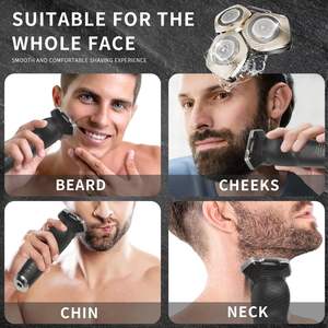 Cabezales de Repuesto para Afeitadora Eléctrica Color Champán, Triple Cuchilla, Resistentes al Agua IPX7, Compatibles con Afeitadoras Rotatorias Serie S5000 S7000 - Product Image 1