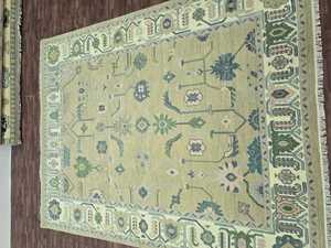 Antique Blue 7x9 Embroidered Wool Rug High Quality Hand-<b>Matted</b> Persian Design Modern Carpet for Living Room Home Prayer 1 Piece - Product Image 6