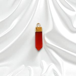 จี้เพชรคริสตัลทรงแหลม 16x5 มม. ชุบทองบนเงินแท้ สไตล์โบฮีเมียน สำหรับทำเครื่องประดับต่างหู - Product Image 1