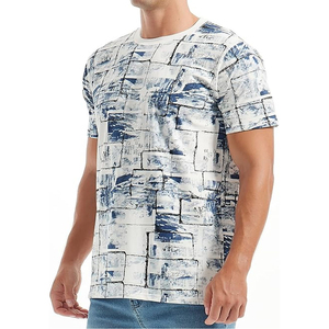 Camiseta de manga corta de algodón 100% transpirable con serigrafía de seda sólida personalizada de alta calidad para hombres - Product Image 4