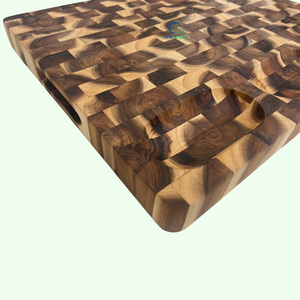 Tabla de cortar de madera de acacia de alta calidad premium con bandeja hecha en Vietnam Tabla de cortar Premium - Product Image 6