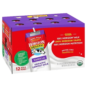 Horizon Organique 8 Oz. Lot de 12 boîtes de lait entier en matériau PET stable sur le marché pour les produits d'alimentation des bébés et des enfants de 0 à 12 mois - Product Image 3