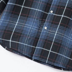 Chemises en flanelle d'hiver pour hommes 100% coton Couleur unie Décontracté Respirant Écologique Manches longues Haute qualité Coupe classique - Product Image 6