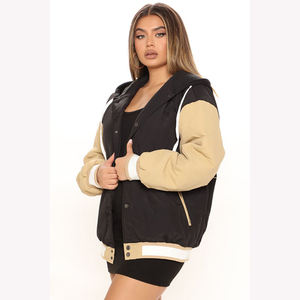 Women's Custom Wool Varsity <b>Jacket</b> High Quality Letterman Coat <b>with</b> Chenille Embroidery <b>Fleece</b> <b>Lining</b> - Product Image 6