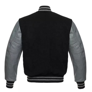 Patchs de broderie OEM Veste universitaire à manches en cuir Personnaliser Plus Size Perfect Streetwear Vestes et manteaux Letterman Varsity - Product Image 2