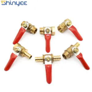 SHINYAUTOMATIC Female x Male 1/4 Thread Two Way Brass high pressure ball valve Level Handle Valve For Oil Water Air