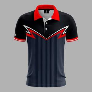 Camiseta deportiva de manga corta personalizable para hombre, camiseta Polo sólida, sublimación completa, antiarrugas, diseño personalizado, logotipo de punto PR - Product Image 2