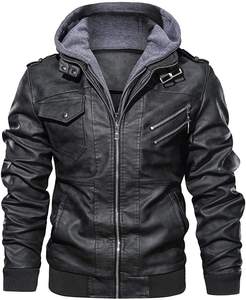 BSLN New Arrival Windbreaker Heat <b>Jeans</b> Jacket <b>For</b> <b>Men</b> PU <b>Leather</b> Jacket Plus Size <b>Men's</b> Jackets - Product Image 3