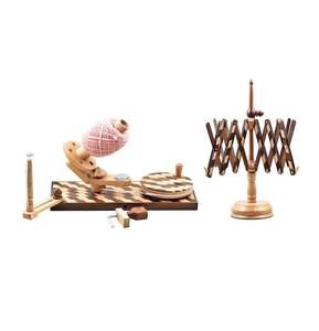 Enrollador rápido de hilo de madera Paraguas Mesa Tejer ganchillo Centro Tirar enrollador de bolas de madera - Product Image 6