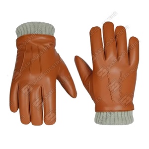 Guantes de Piel de Cordero Personalizables al por Mayor, de Alta Calidad, Nueva Moda, Lisos, con Pantalla Táctil, Térmicos, Resistentes al Viento, Casuales, para Invierno - Product Image 1