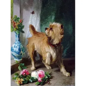 Carrelage mural papillon pour cuisine ou salle de bain Design chien en marbre céramique pour dosseret - Product Image 1