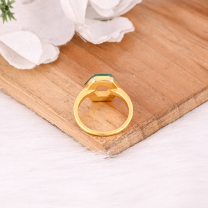 แหวนอัญมณีมรกต925แข็งสีเงินสเตอร์ลิงสีเหลืองทองแหวนดีไซน์เนอร์ของขวัญที่ไม่เหมือนใครสำหรับเครื่องประดับเธอแหวนดี - Product Image 6