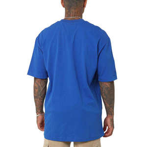 Camiseta de manga corta personalizada de algodón/fibra de bambú en blanco, moda informal transpirable ecológica para hombre - Product Image 2