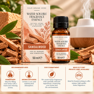 Essenza di Legno di Sandalo OEM Solubile in Acqua 50ml |   Fragranza per umidificatore legnosa e piccante |   Marchio Privato Spagna - Product Image 3