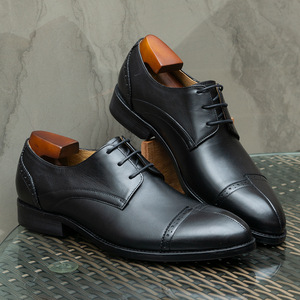 Chaussures habillées pour hommes avec un savoir-faire haut de gamme et soutien de la voûte plantaire, chaussures de ville en cuir pour hommes - Product Image 5