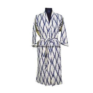 Handmade 100% Organic Cotton Kantha Winter Spring Autumn Vintage Quilted Kimono Bohemian Pattern Long <b>Oversize</b> <b>Cardigans</b> Beach - Product Image 2