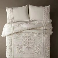 Nouvelles housses de couette tuftées en coton à la mode housses de couette légères avec housse d'oreiller literie de couette literie King Size Style Simple