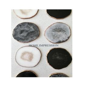 Posavasos de Mármol Resistentes al Calor, Ecológicos, de Lujo, Chapados en Oro, Personalizables, Juego de Té y Café, Embalaje en Cartón, Gran Venta - Product Image 1