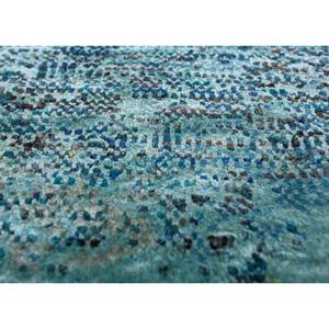 Tapis en laine et soie de bambou noué à la main Kavi Blue, collection Afterglow, motif abstrait pour usage domestique, modèle Eskm-05 - Product Image 3