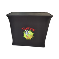Support de présentation pop-up en ABS et acier, pliable, portable, couleur personnalisée, table promotionnelle pour les salons professionnels