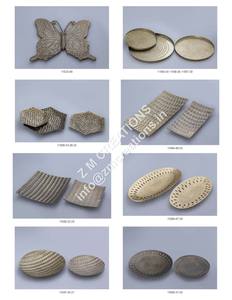 Juego de bandejas decorativas de aluminio para servir Bandejas de metal con acabado antiguo de plata y latón para restaurantes y hostelería - Product Image 5