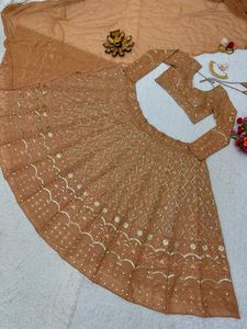 Lehenga choli ชุดบอลวินเทจ9มม. สำหรับผู้หญิงชุดปักลวดลายสวยงาม - Product Image 5