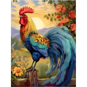 Mural de pared de cocina de cerámica de mármol, decoración de corral con azulejos de gallo, salpicaduras, acentos de pared de estilo de granja - Product Image 1