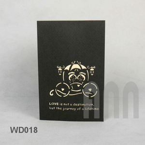 <b>Handmade</b> 3D Pop-up Wedding Invitation Card Lover Wedding Carriage for Birthday and New Year <b>Paper</b> Souvenir Greeting Card - Product Image 3