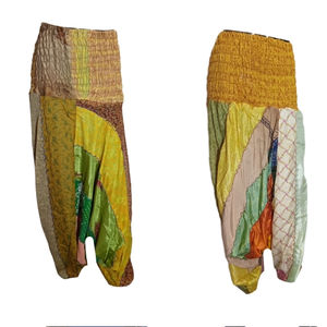 Unisex Blast Alladin Cotton <b>Trousers</b> Boho Stylish with Flat Front Fashionable <b>Elastic</b> <b>Waist</b> Fancy <b>Trouser</b> for Summer - Product Image 1