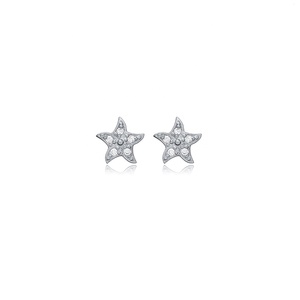 Star Design brillant CZ pierre plaqué or boucles d'oreilles turc en gros à la main en argent Sterling 925 bijoux fins - Product Image 5